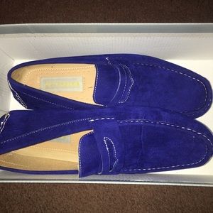 Royal Blue Suede Loafers